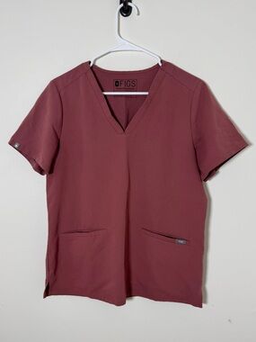 FIGS Women's Casma  Scrub Top Pink Size M STYLE# FWT100